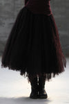 marc le bihan tulle skirt 25001 AUBERGINE/BLACK